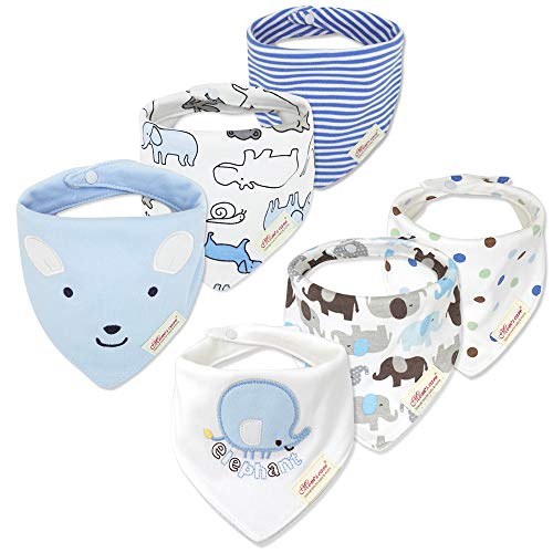 Yafane 6 Bavaglino Neonato Cotone Bavaglini Ragazzi e Ragazze 6 pc boy - Ilgrandebazar