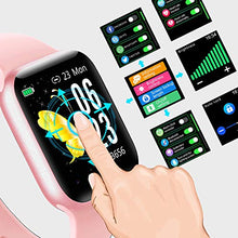 Carica l&#39;immagine nel visualizzatore di Gallery, Smartwatch, KUNGIX Orologio Fitness Tracker collegato con GPS, IP68 pink