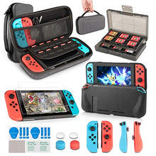 Carica l'immagine nel visualizzatore di Gallery, innoAura Kit di accessori 11 in 1 per Nintendo Switch, include Custodia per...