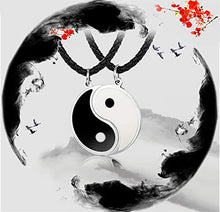 Carica l&#39;immagine nel visualizzatore di Gallery, BESTEEL Gioielli 3MM in Pelle Ciondolo Tai Chi Collana per Uomo E Donna... - Ilgrandebazar
