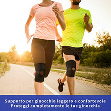 Carica l'immagine nel visualizzatore di Gallery, Anoopsyche Tutore Ginocchio con Stabilizzatori Laterali Traspirante e Nero
