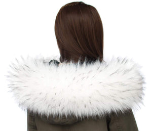 Chic Vibe sciarpa in pelliccia sintetica, con cappuccio e volpe...