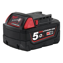 Carica l&#39;immagine nel visualizzatore di Gallery, Batteria Milwaukee M18B5 5.0Ah Rossa Ioni Di Litio Black - Ilgrandebazar