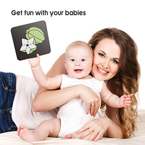 TUMAMA Bambino Alfabeto Flashcards Toys,Gioco di Carte educativo Black White... - Ilgrandebazar