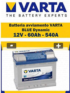 Varta 5604080543132 D24 Blue Dynamic Batteria Auto 12V 60Ah 540A