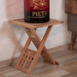 Relaxdays 10021328 Tavolino da Salotto, Pieghevole, 33 x 33 x 40.5 cm, Brown