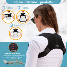 Carica l&#39;immagine nel visualizzatore di Gallery, TECH THERAPEUTICS Correttore Posturale Spalle Schiena Dritta - Postura Schiena Uomo e Donna - Raddrizza Spalle Fascia Posturale per Mal Di Schiena, Collo, Spalle e Cervicale - Taglia S-M
