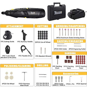 Strumento Multifunzione Senza Fili, TECCPO 12V Utensile Rotante Fili...