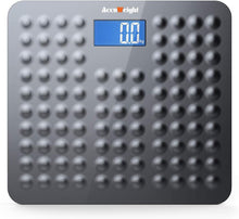 Carica l&#39;immagine nel visualizzatore di Gallery, ACCUWEIGHT Bilancia Pesa Persona Digitale con Superficie Antiscivolo Bilancia Pesapersone Elettronica con Tecnologia Step-on e Display Retroilluminato da 3,6&quot;, 180 kg/400 lb, Grigia