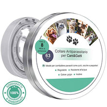 Carica l&#39;immagine nel visualizzatore di Gallery, Green-Italy Collare Antipulci Cane e Gatto, Regolabile 63 cm - Efficacia 8...