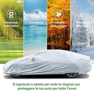 Telo Copriauto LOETAD Impermeabile Antipolvere Anti UV Vento 470 x 180...