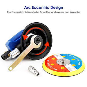 Amzdeal Levigatrice Rotorbitale Pneumatica Eccentrica Smerigliatrice Palmare...