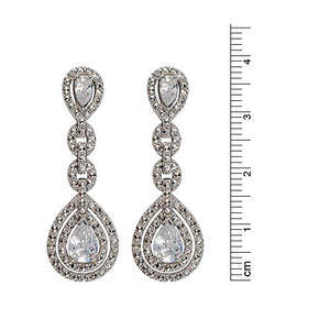 Esse Marcasite-Anello in argento Sterling placcato al rodio, con Zirconia... - Ilgrandebazar