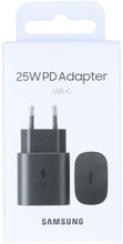 Carica l'immagine nel visualizzatore di Gallery, SAMSUNG EP-TA800NBEGEU - Caricabatterie rapido da 25 W, Porta USB di Tipo C (Senza Cavo), Nero