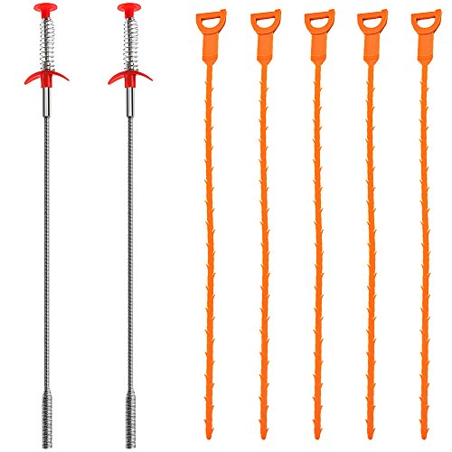 Senhai 7 Confezione Drain Snake, 20 Pollici di Scarico dei Capelli Clog... - Ilgrandebazar