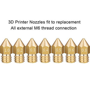 16 Pezzi 3D Ugello dell'Estrusore della Stampante MK8 per Makerbot... - Ilgrandebazar