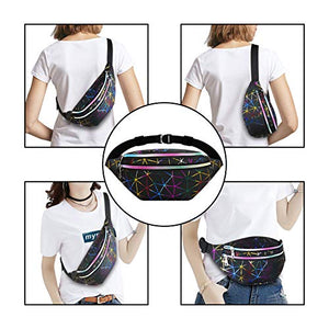 MOCOCITO Marsupio Moda Donna Uomo Sportivo Grande Argento