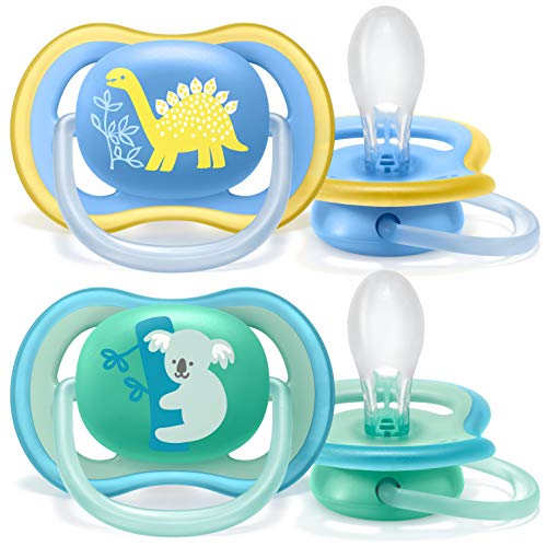 Philips Avent SCF349/11 2 Succhietti Ultra-Air, 18 Mesi +, Maschio, Verde/Blu - Ilgrandebazar
