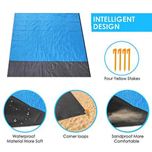Carica l&#39;immagine nel visualizzatore di Gallery, Coperta da Spiaggia Tappetino Picnic - 210x200cm Portatile Anti Sabbia...