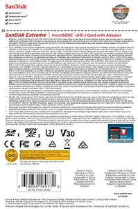 Sandisk Extreme Scheda di Memoria Microsdxc da 64 GB e Adattatore SD con App Performance A2 e Rescue Pro Deluxe, Fino a 160 MB/Sec, Classe 10, Uhs-I, U3, V30