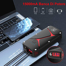 Carica l&#39;immagine nel visualizzatore di Gallery, FLYLINKTECH Avviatore Emergenza per Auto, 1000A 15000mAh Batteria... - Ilgrandebazar