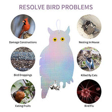 Carica l&#39;immagine nel visualizzatore di Gallery, Herefun 2 Pezzi Gufo Spaventapasseri Riflettenti, Repellente Uccelli, Gufo...