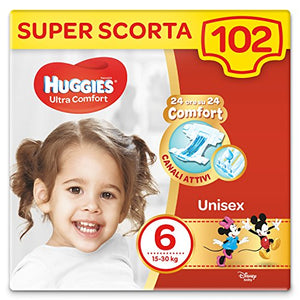 Huggies Ultra Comfort Pannolini Bambini Unisex, Taglia 6 (16-30 Kg),...