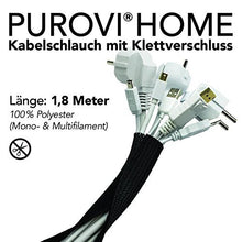Carica l&#39;immagine nel visualizzatore di Gallery, Purovi® Guaina per cavi con chiusura a strappo | Lunghezza 1.80 m...