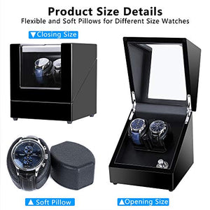 Kalawen Scatola Carica Orologi Automatici con Motore Nero Regolabile - Ilgrandebazar