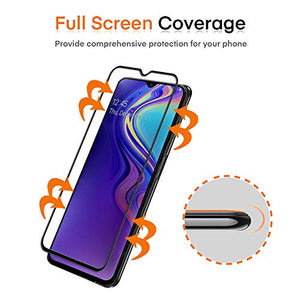 VGUARD 3 Pezzi Pellicola Vetro Temperato per Samsung Galaxy A50 / A50S / Nero