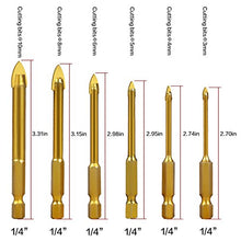 Carica l&#39;immagine nel visualizzatore di Gallery, Punta Vetro HTBAKOI Punte Trapano per Bucare Ceramica Piastrelle...