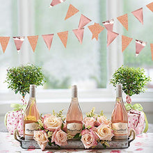 Carica l&#39;immagine nel visualizzatore di Gallery, Pink Blume 78pcs Bandierine Triangolari Bandiera di Pennant Oro Rosa