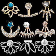 Carica l&#39;immagine nel visualizzatore di Gallery, Orecchini, Comius 9 Pairs Jacket CZ Stud Fiore di Loto Cava Orecchino...
