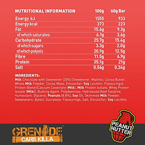 Grenade Carb Killa Barretta Proteica a Basso Contenuto di Carboidrati, 12 x...
