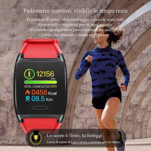 HalfSun Fitness Tracker, Orologio Braccialetto Pressione nero