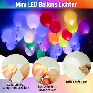 150Pcs Luci LED per Palloncini, Mini LED Rotonde Palloncini, Luci LED Lampeggianti per Feste, Decorazione per Lanterne, Compleanno, Matrimonio, Halloween, Natale (Colorato)