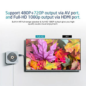 Lettore DVD,VIFLYKOO DVD/CD Portatile da Parete con Full HD bianco - Ilgrandebazar