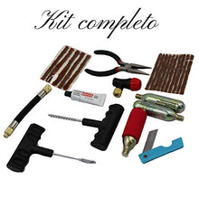 Carica l&#39;immagine nel visualizzatore di Gallery, Kit Riparazione Pneumatici Moto Set Portatile Ripara Gomme Tubeless...