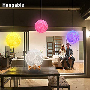 Luna Lampada Led, 3D luce USB Ricaricabile 16 colori Moon Lamp 5.91 Inch - Ilgrandebazar