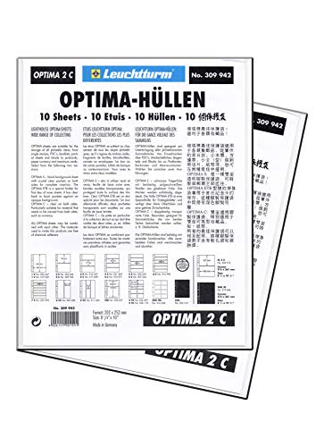 Leuchtturm - Fogli di Banconote Optima C2, 2 sezioni, Trasparenti - 20 - Ilgrandebazar