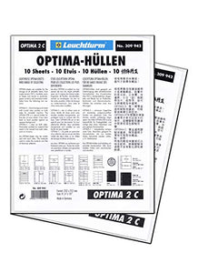 Leuchtturm - Fogli di Banconote Optima C2, 2 sezioni, Trasparenti - 20 - Ilgrandebazar