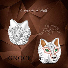 Carica l&#39;immagine nel visualizzatore di Gallery, GNOCE Charm Lupo Elegante in Agento S925 Intelligente Come Un Charms... - Ilgrandebazar