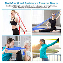 Carica l&#39;immagine nel visualizzatore di Gallery, OMERIL Bande Elastiche Fitness (3 Pezzi), 2 m/ 1,5 m Fasce con 3...