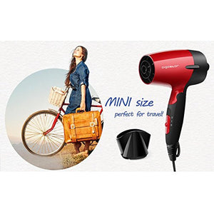 Aigostar Linda 32GQT - Asciugacapelli da viaggio, 1400W doppio voltaggio,... - Ilgrandebazar