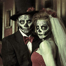 Carica l'immagine nel visualizzatore di Gallery, ZERHOK Halloween Tatuaggi di Faccia,8 PCS Halloween Tatuaggi Temporanei Moda Decorazione Festa a Tema Halloween Festa in Festa di Trucco