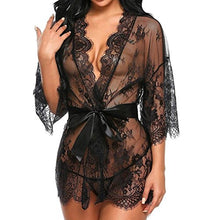 Carica l'immagine nel visualizzatore di Gallery, UMIPUBO Sleepwear Donne Sexy Lingerie Lace Mesh Babydoll Camicia da L, Nero - Ilgrandebazar