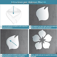 Carica l&#39;immagine nel visualizzatore di Gallery, Dreamark Adesivi Murali Floreali di Cristallo 3D,Removibile Adesivi da Parete a Specchio,Adesivi Murali Cameretta in Acrilico,Adesivo Specchio