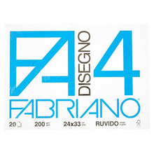 Carica l&#39;immagine nel visualizzatore di Gallery, Fabriano F4 05000597, Album da Disegno, Formato 24 x 33 cm, Fogli Ruvidi, Grammatura 200gr/m2, 20 Fogli