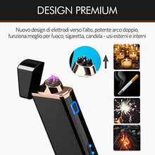Carica l&#39;immagine nel visualizzatore di Gallery, Accendino Elettrico, USB Ricaricabile Antivento... - Ilgrandebazar