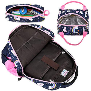 Unicorno Zaino Scuola Elementare Impermeabile Zaini Bambino Sacchetti 3rosa